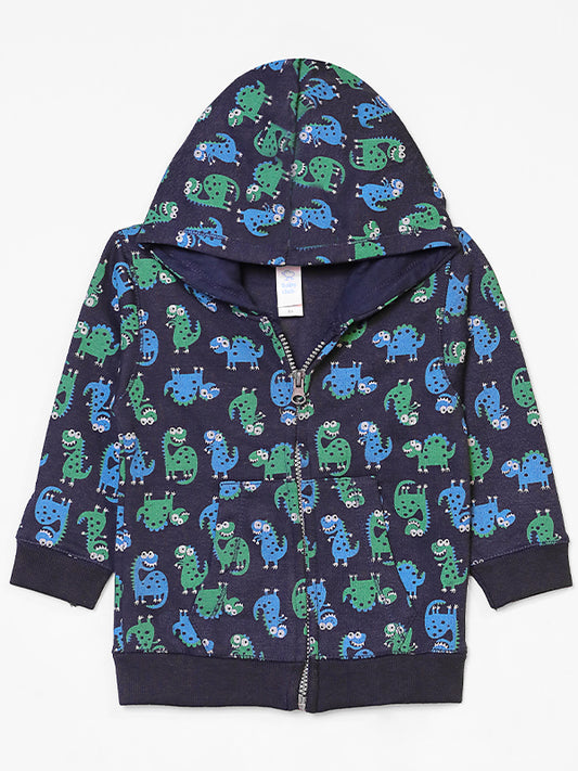 Dinosuar Fleece Zipper Hoodie