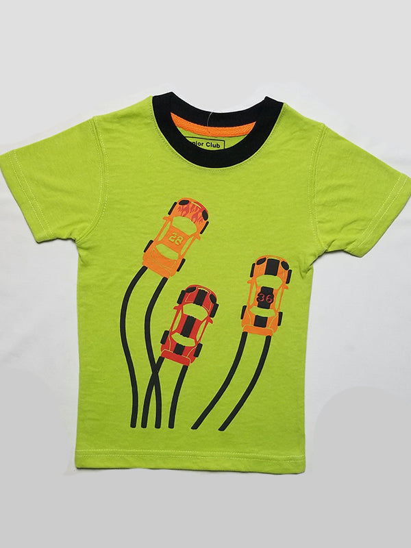 Car racer Green boys tee