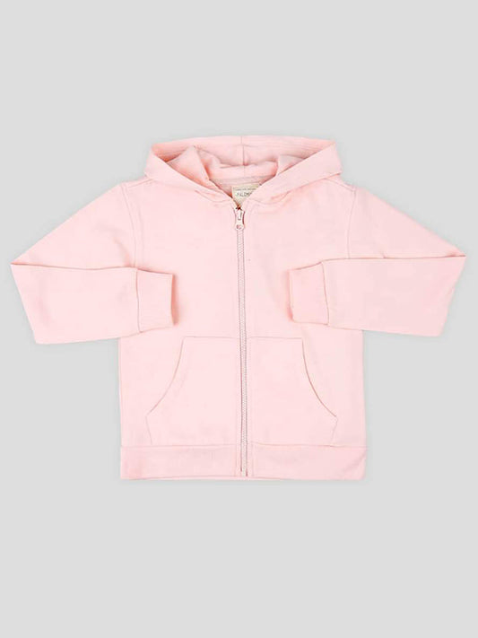Pink Fleece Zipper Hoodie