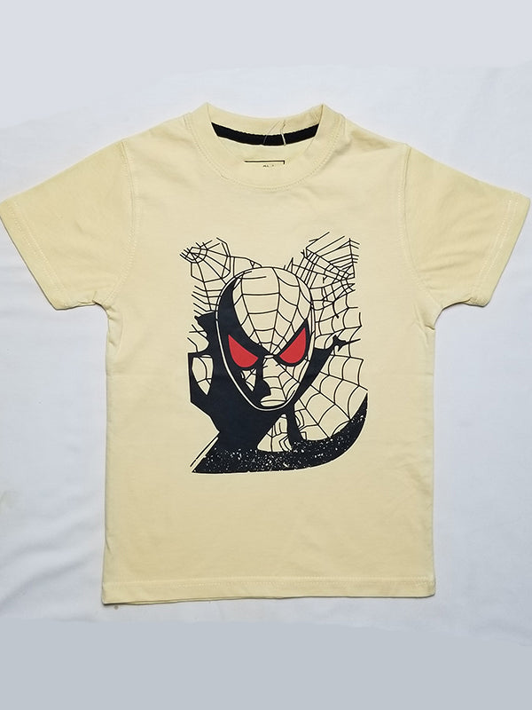 Spider man yellow boys tee