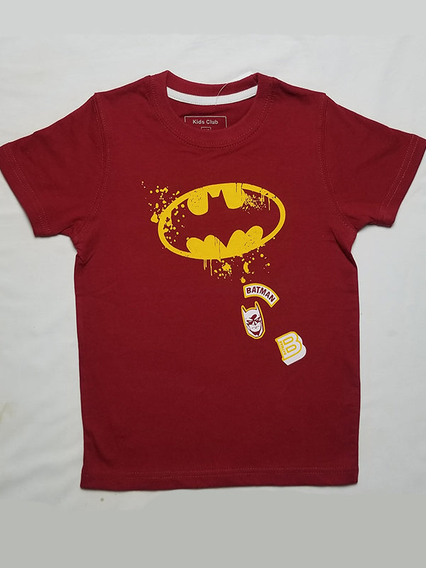 Batman boys maroon tee