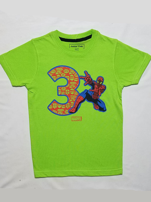 Spider man boys green Tee