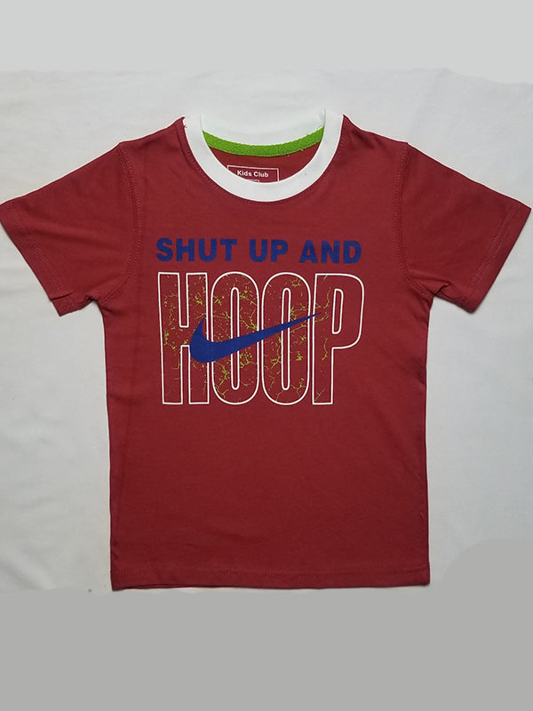 Hoop boys maroon tee