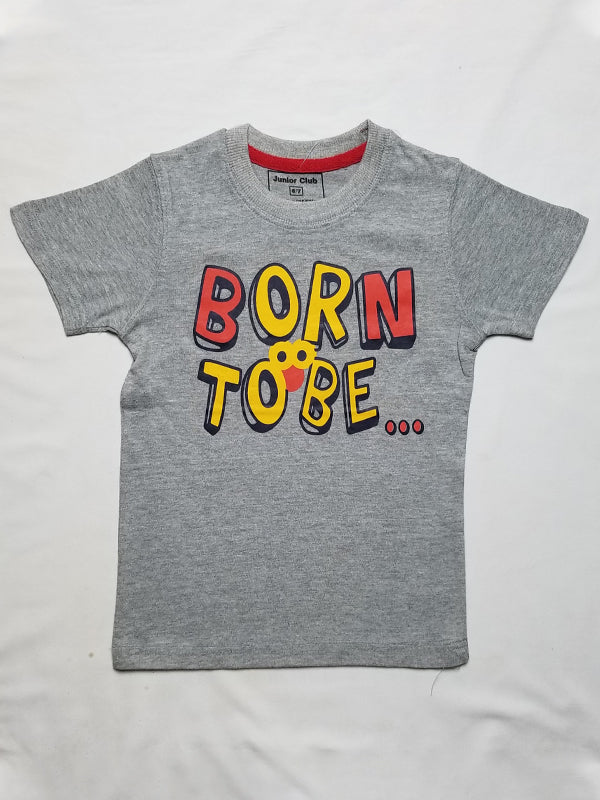 Born to be boys grey Tee