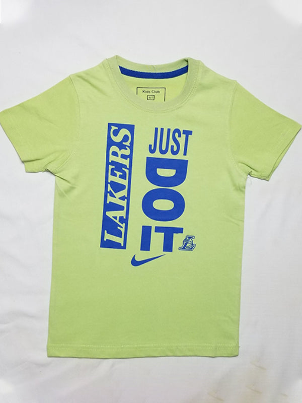 JUST do it boys green graphic tee