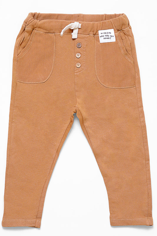 Infants Mustard Button Down Pajama