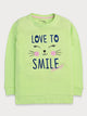 Love to Smile - Embroidered Wool Sweat Shirt