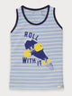 Roll with it - blue sandos shirt