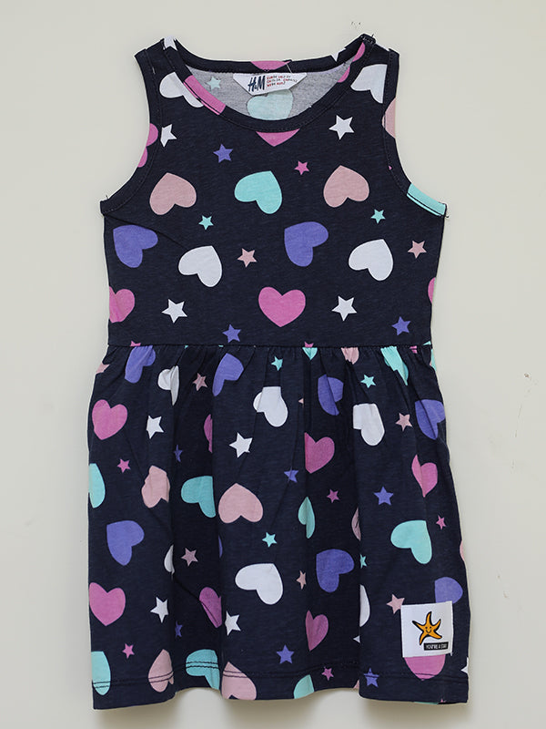 H&M Hearts overall print jersey dress with headband