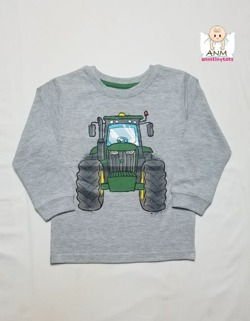 John Deree Front & Back Graphic - grey