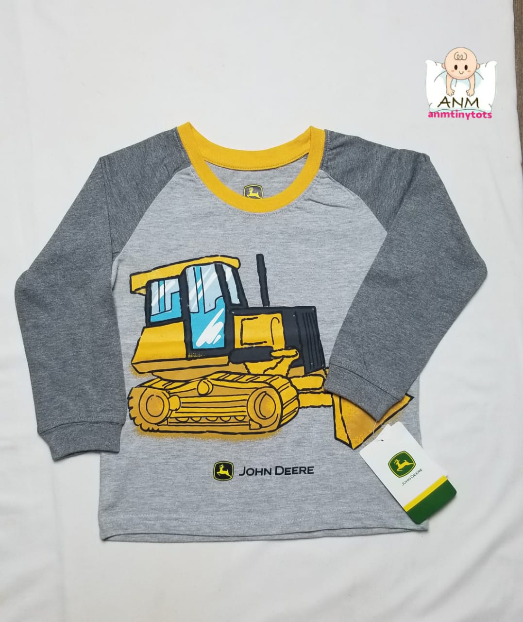 John Deree front graphic Shirt - grey double toned