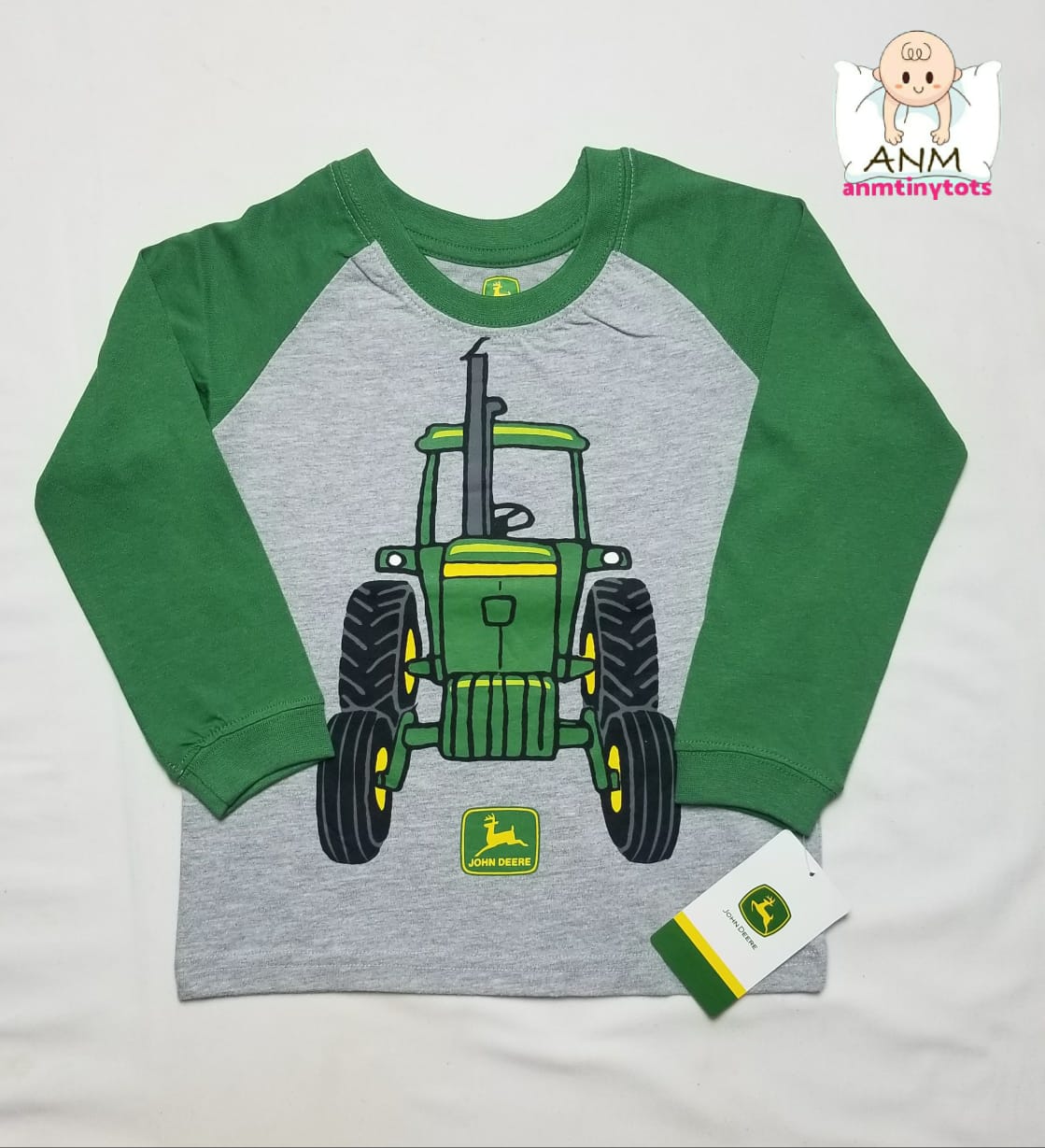 John Deree Front & Back Graphic - grey green