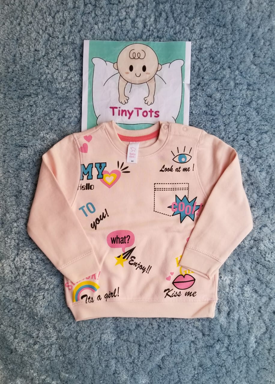 Infants Look At Me - Pink Double Fleece Sweat Shirt