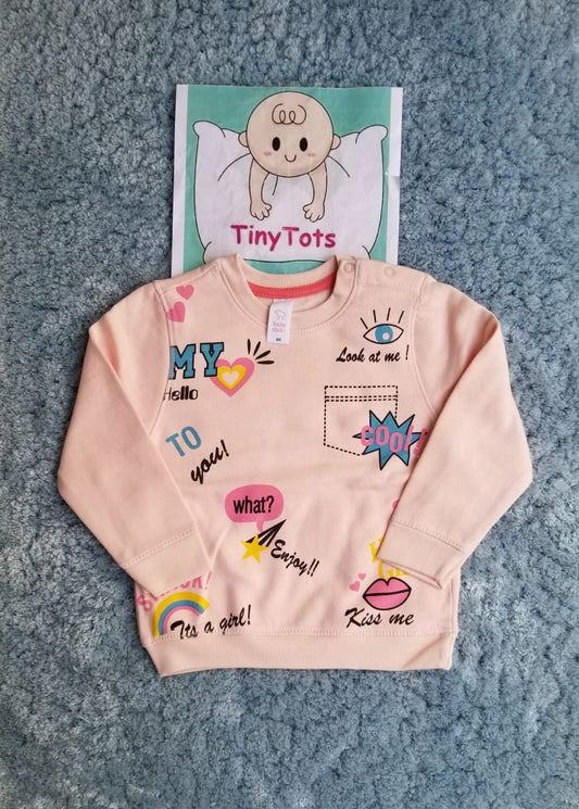 Infants Look At Me - Pink Double Fleece Sweat Shirt