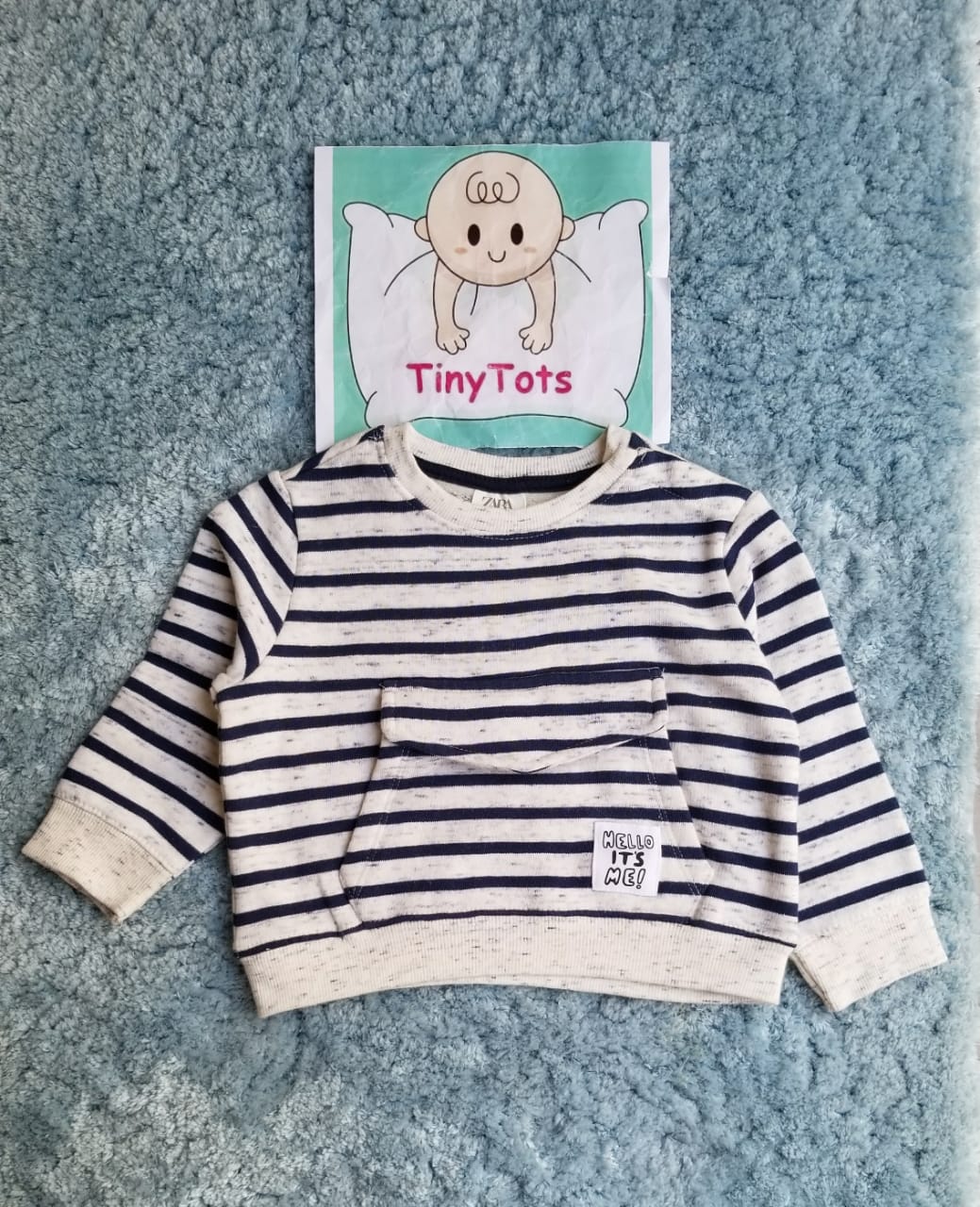 Infants Hello Its Me -Front Pocket Double Fleece Shirt