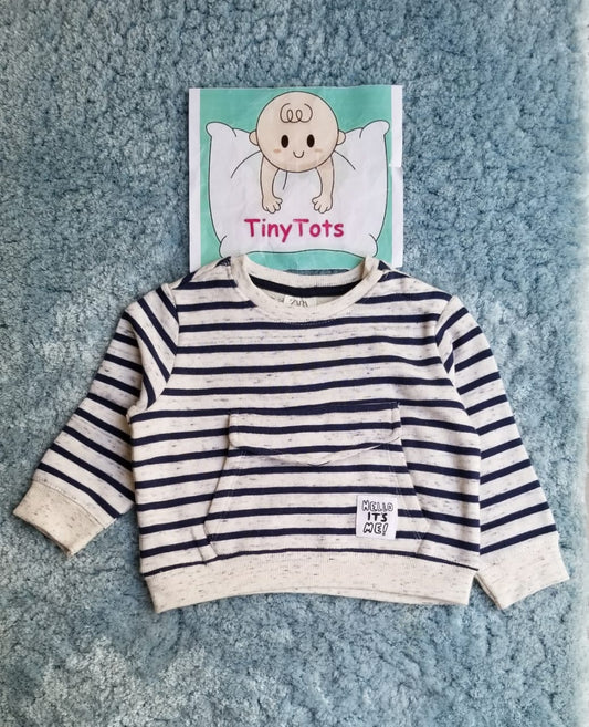 Infants Hello Its Me -Front Pocket Double Fleece Shirt