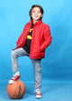 Red Full Sleeves Puffer Jacket