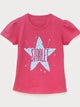 Starlet Fluffy Sleeves Embroided Tee