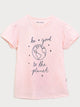 Be Good To The Planet - Fluffy Sleeves Powder Pink Tee