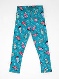 H&M Sea Green Animal print Winter Legging